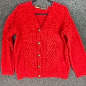 Classic Red Cardigan by Ellery